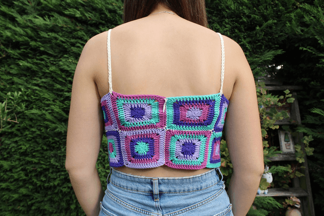 Groovy Granny Square Crop Top 