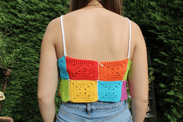 Rainbow Square Crop Top