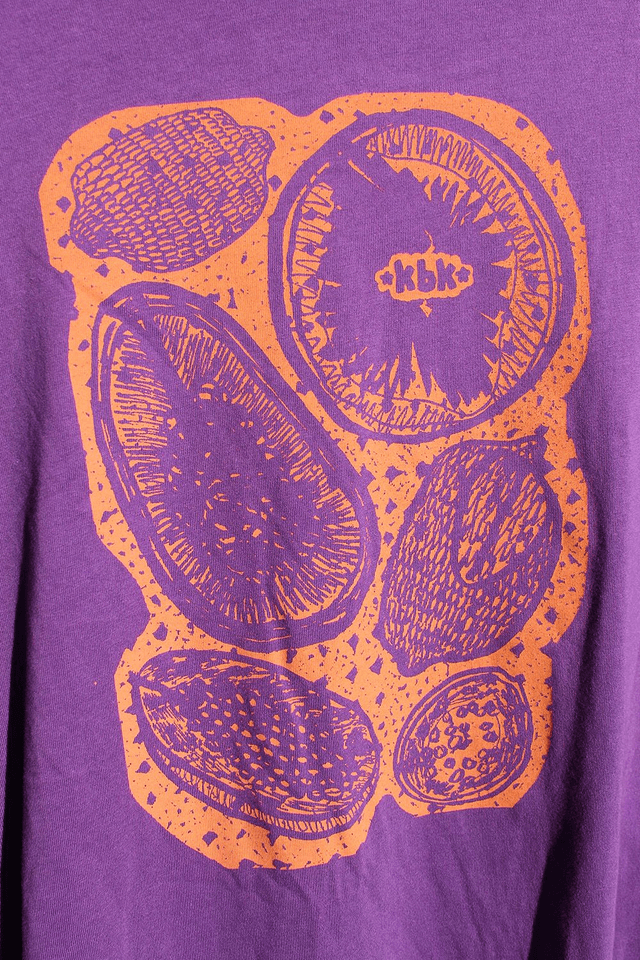 Purple and Orange Fruity Printed T-shirt