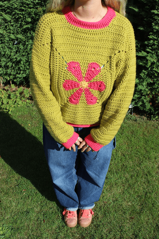 Chunky Flower Jumper 