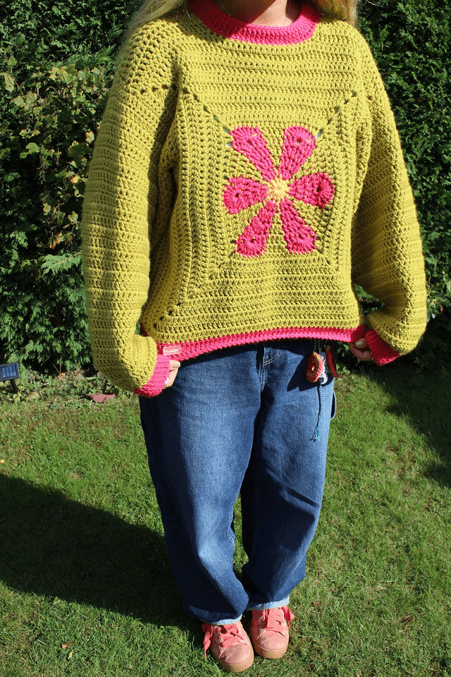 Chunky Flower Jumper 