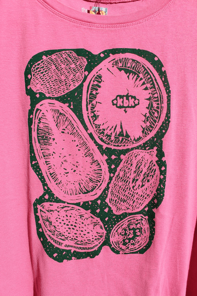 Pink and Green Fruity Printed Vest