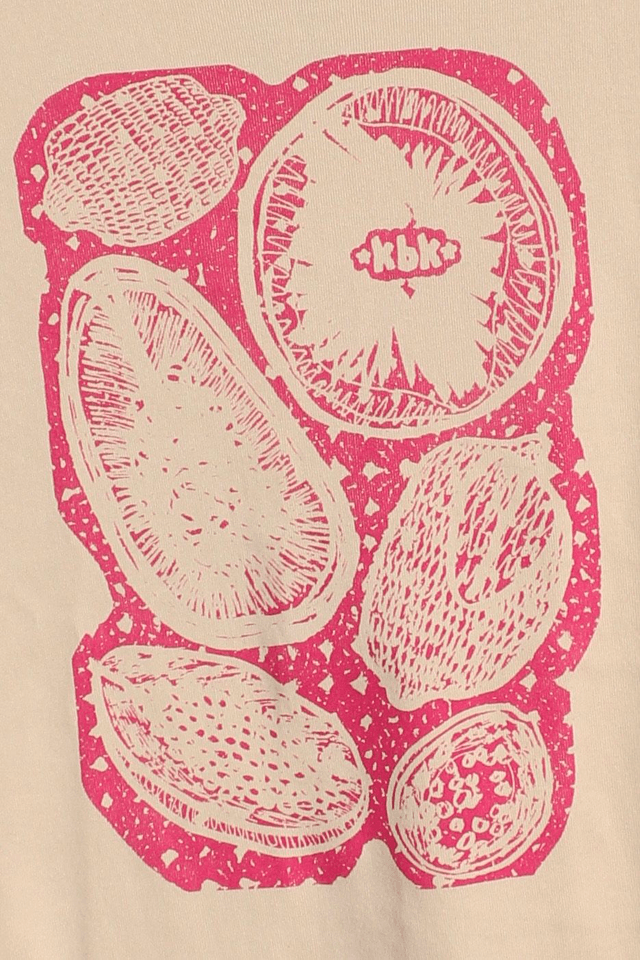 Peach and Pink Fruity Printed Vest