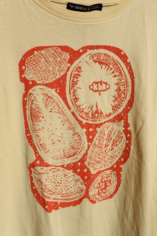 Yellow and Orange Fruity Printed T-shirt