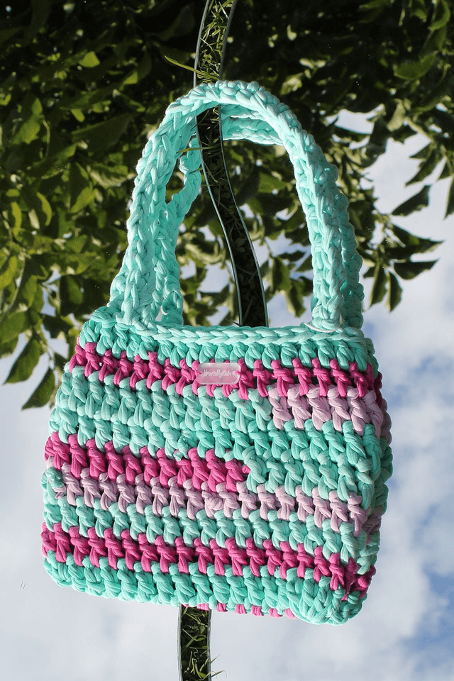Blue and Purple T-shirt Bag